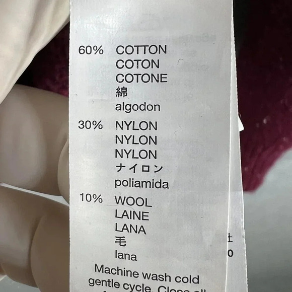 VTG Y2K 90s Gap Mens L Burgundy Cardigan Sweater Pockets Wool Blend Grandpacore - Picture 14 of 16